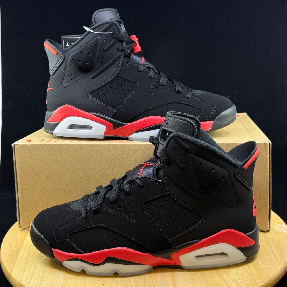 Nike Air Jordan 6 “Infrared Salesman” Black LT Crimson CT8529-001 Men's Size 8.5